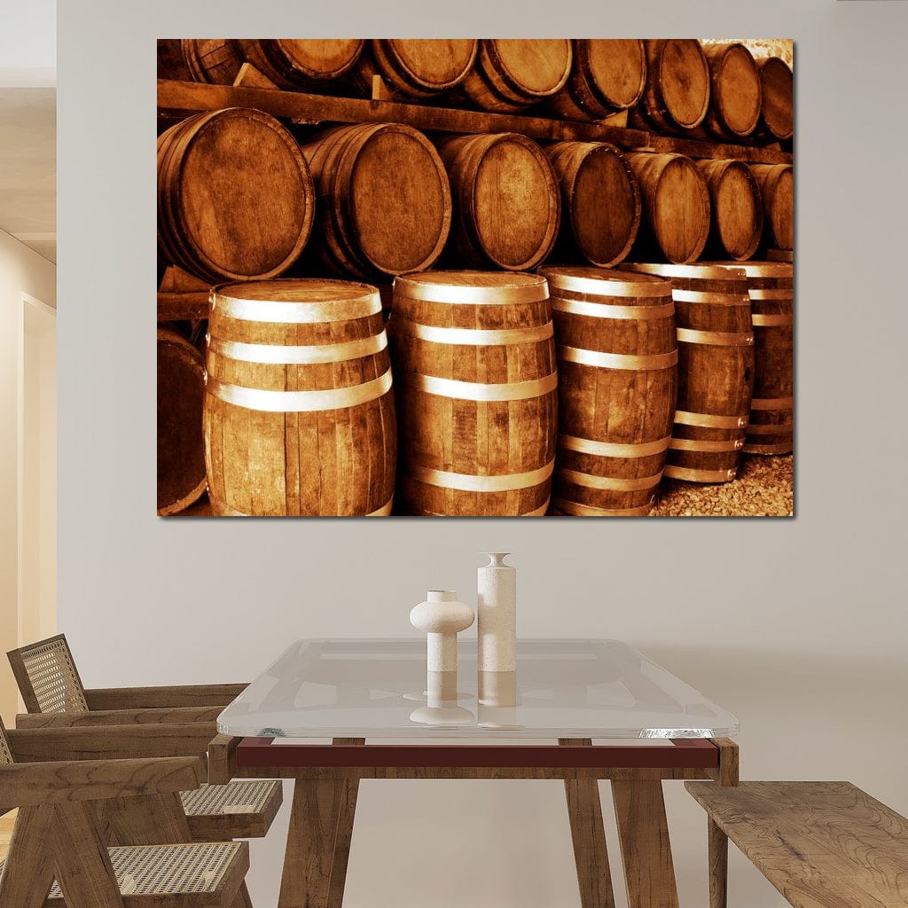 Tequila Barrels Canvas Wall Art