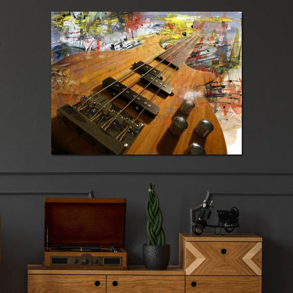 Bass Guitar Canvas Wall Art