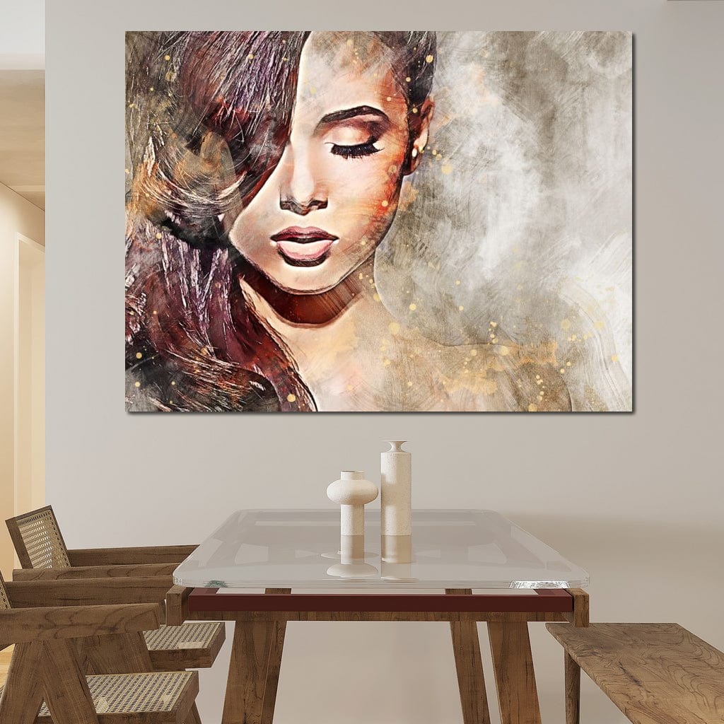Girl Watercolor 4 - Mateo Canvas Wall Art