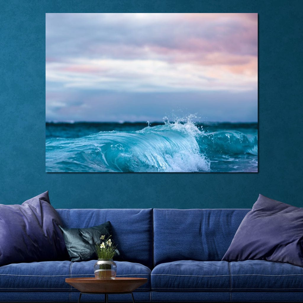 Blue Waves Canvas Wall Art