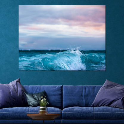 Blue Waves Canvas Wall Art