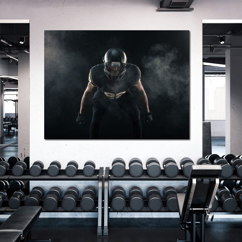 Football Athlete Canvas Wall Art