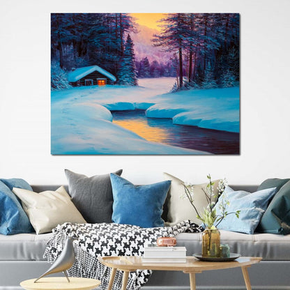 Winter Forest Home Canvas Wall Art