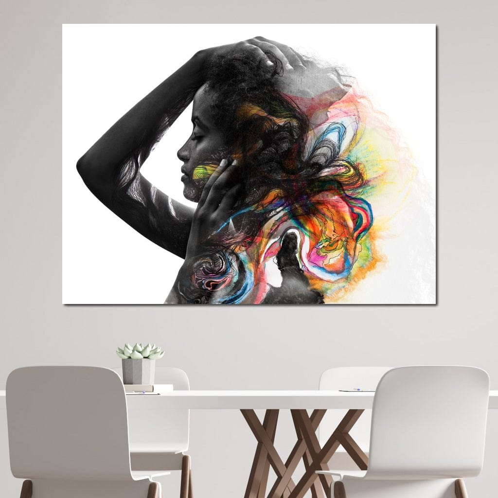 Colorful Hair Canvas Wall Art