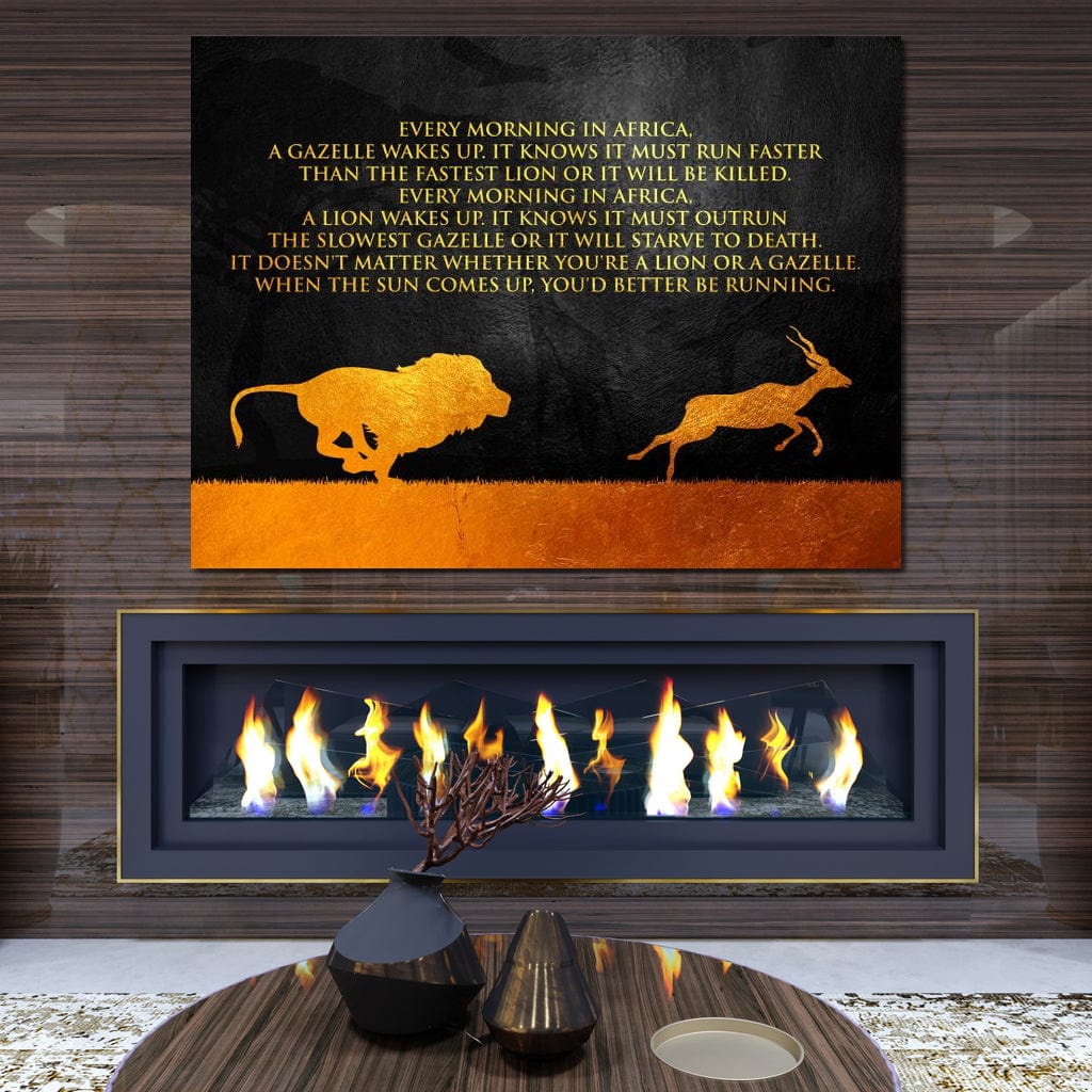 Lion & Gazelle Canvas Wall Art