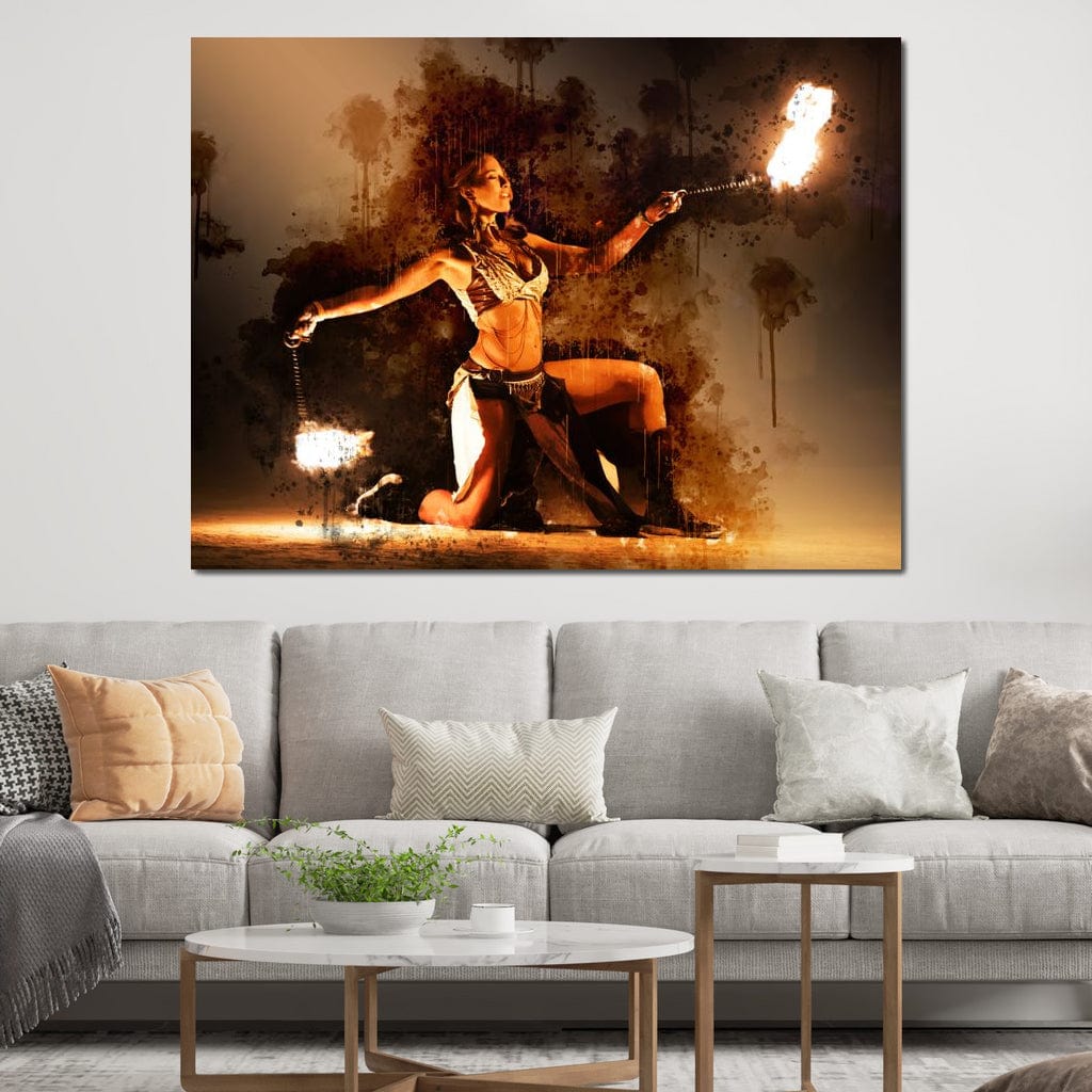 Flaming Nights Canvas Wall Art