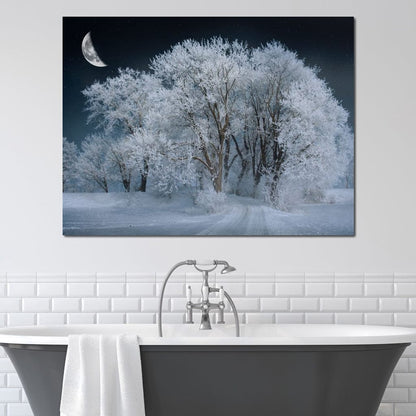 Winter Snow Forest Canvas Wall Art