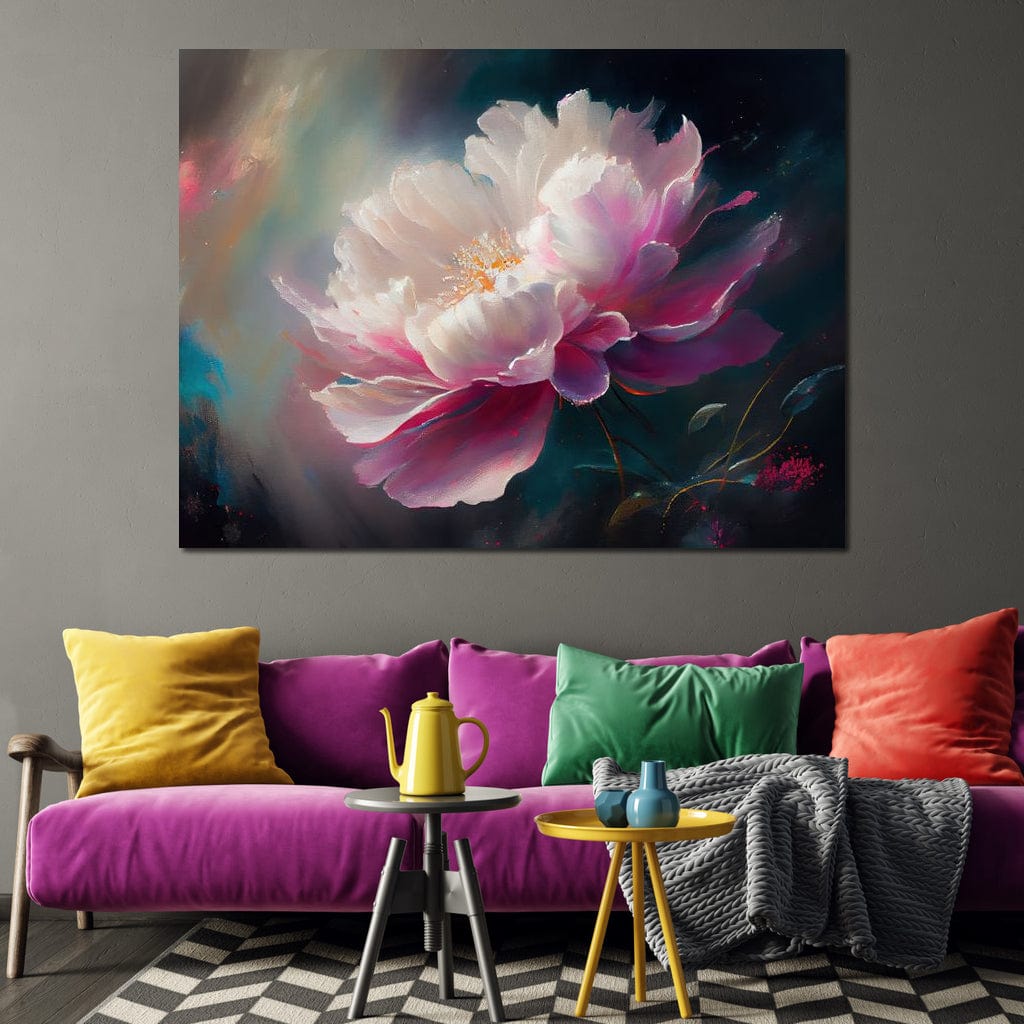 Peonie Flower 3 Canvas Wall Art