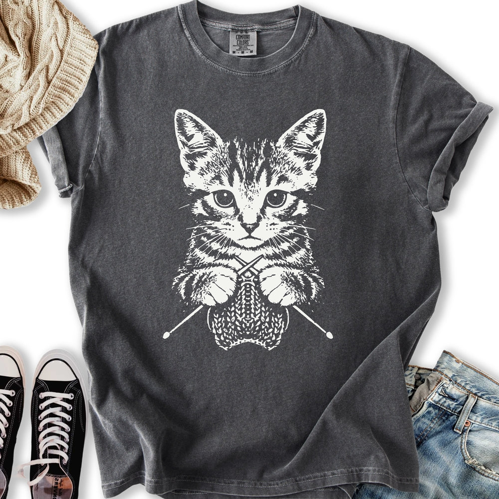 Knitting Cat Relaxed Tee