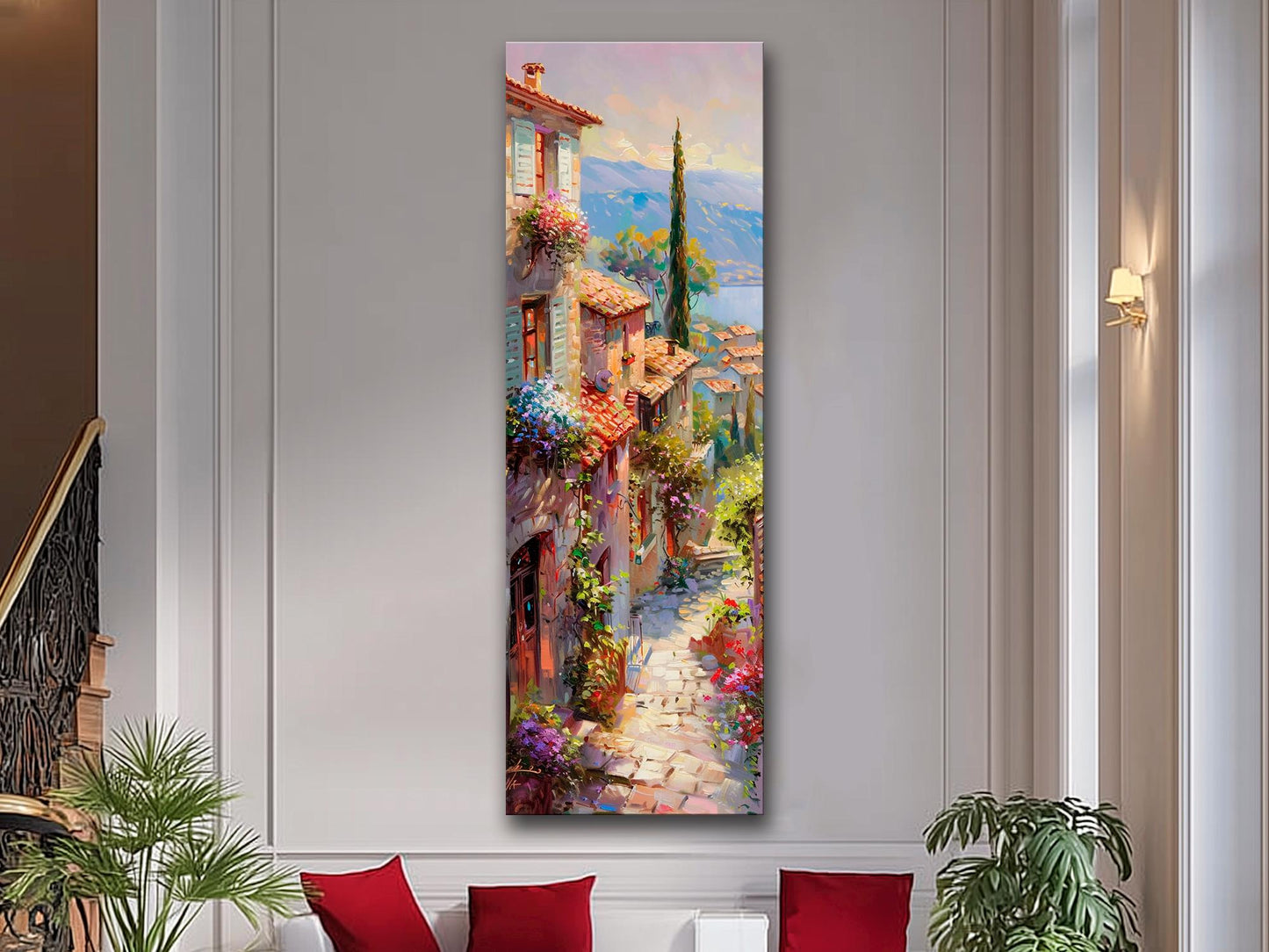 Italian Landscape Canvas - Scenic Lake Como Wall Art | Framed & Ready to Hang