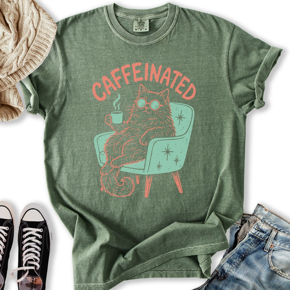 Caffeinated Cat Relaxed Tee