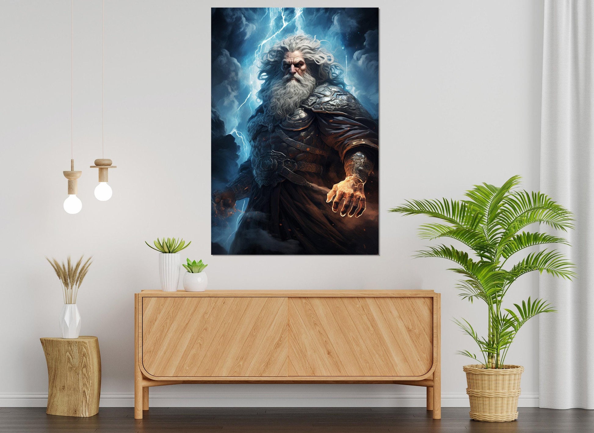 Zeus Canvas Print – Greek Mythology Art | Framed Gallery Wrapped Cotton Canvas