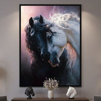 Shadowlight Twin Horses Canvas Wall Art