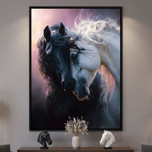 Shadowlight Twin Horses Canvas Wall Art