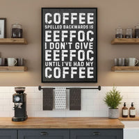 Morning Fuel Bold Typo Humor Canvas Wall Art