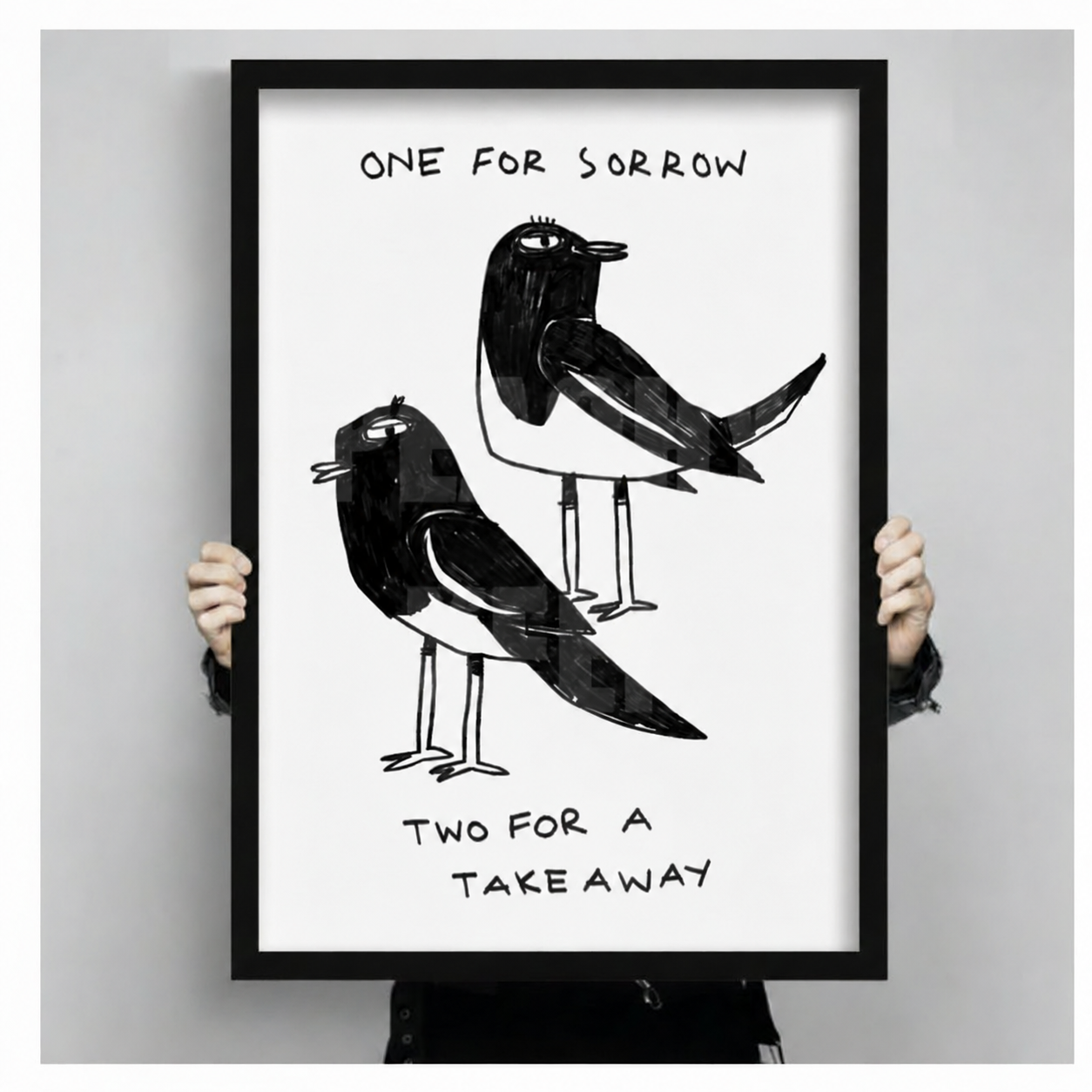 One For Sorrow Magpie Funny Quote Canvas Print