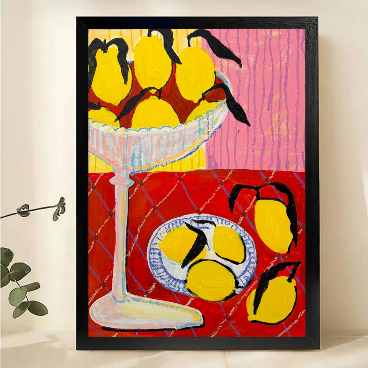 Vibrant Lemon Still Life Wall Art - Bold Modern Print