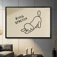 Biiiig Stretch Dog Minimalist Line Art Canvas