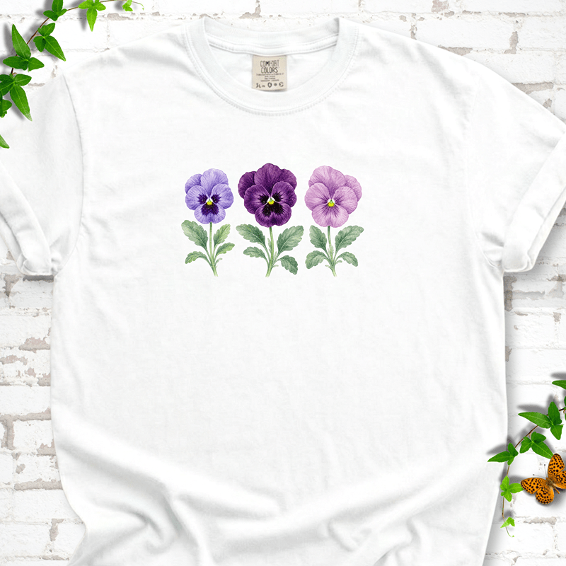 Vintage Pansies T-Shirt