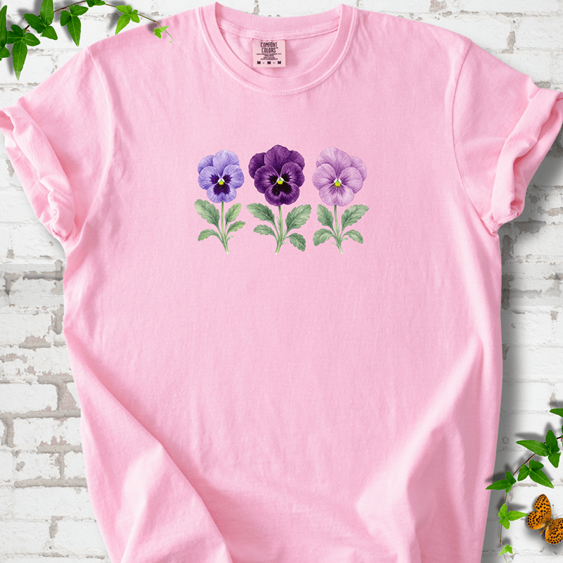 Vintage Pansies T-Shirt