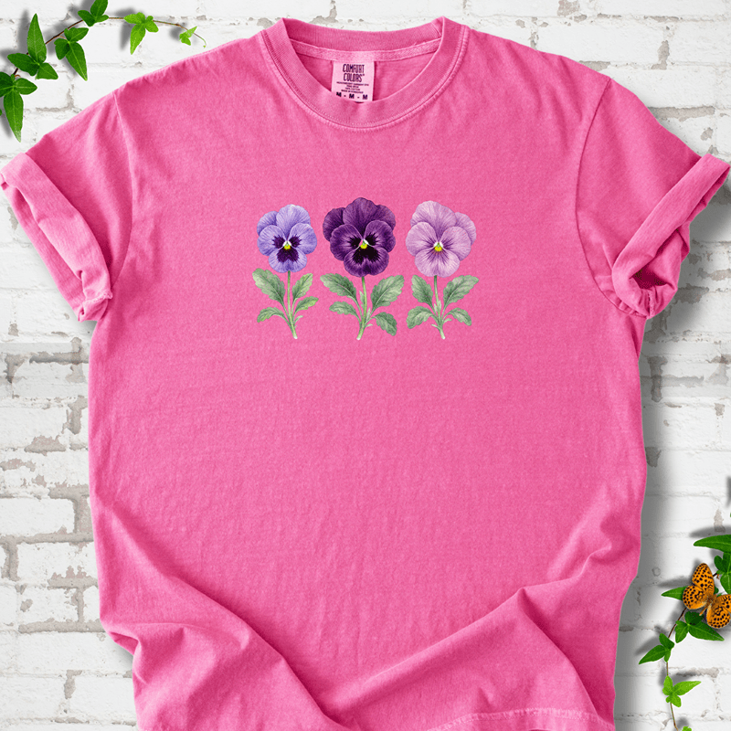 Vintage Pansies T-Shirt