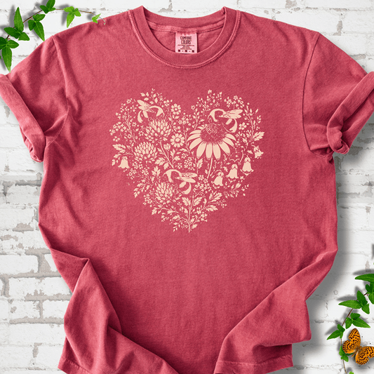 Bee Wildflower Heart T-Shirt