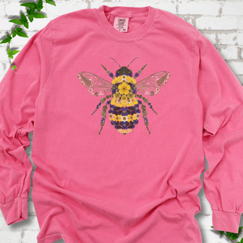 Wildflower Bee Long Sleeve T-Shirt