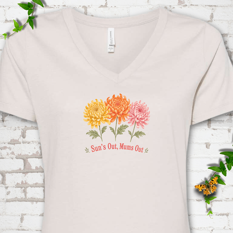 Sun's Out Mums Out V-Neck T-Shirt