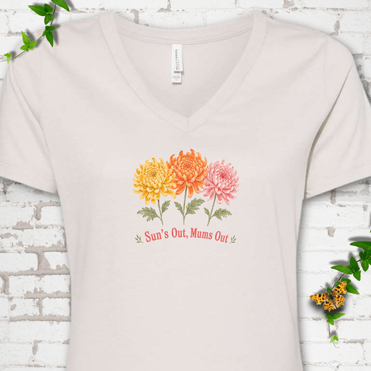 Sun's Out Mums Out V-Neck T-Shirt