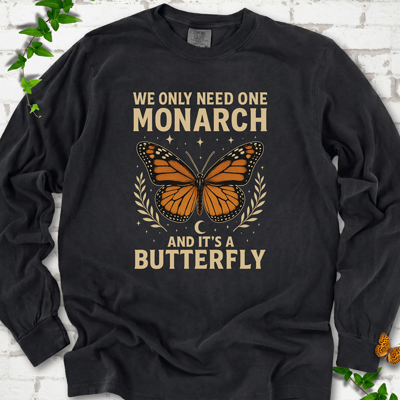 One Monarch Butterfly Long Sleeve T-Shirt