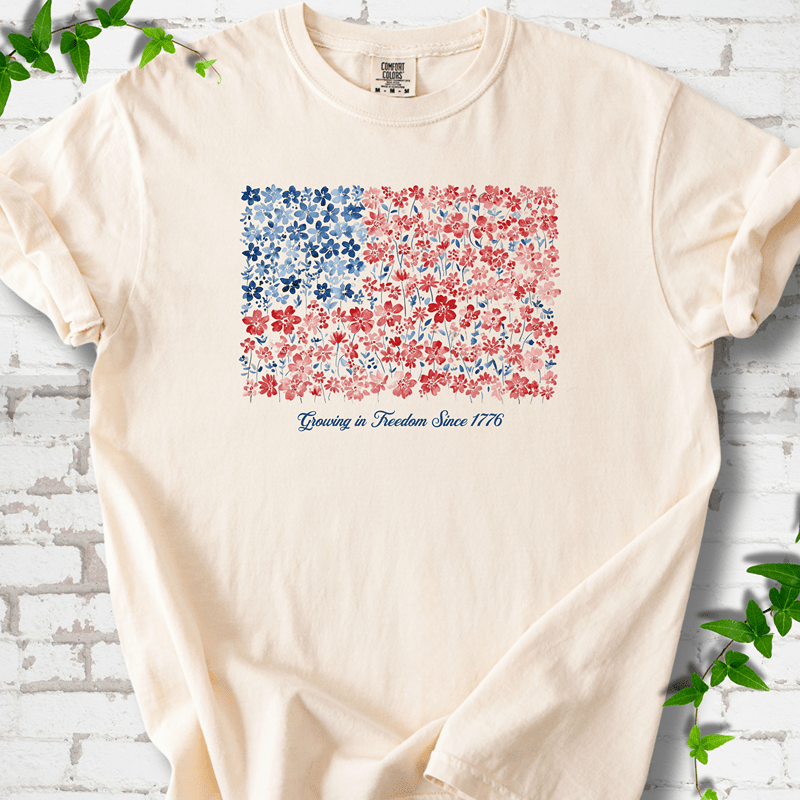 American Flag Wildflower T-Shirt