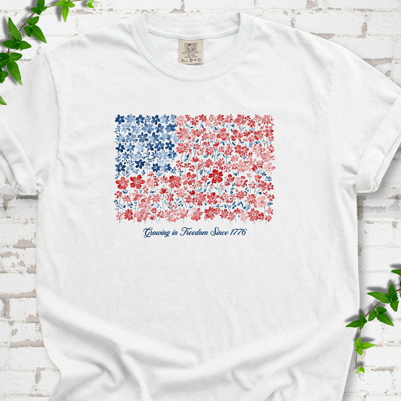 American Flag Wildflower T-Shirt