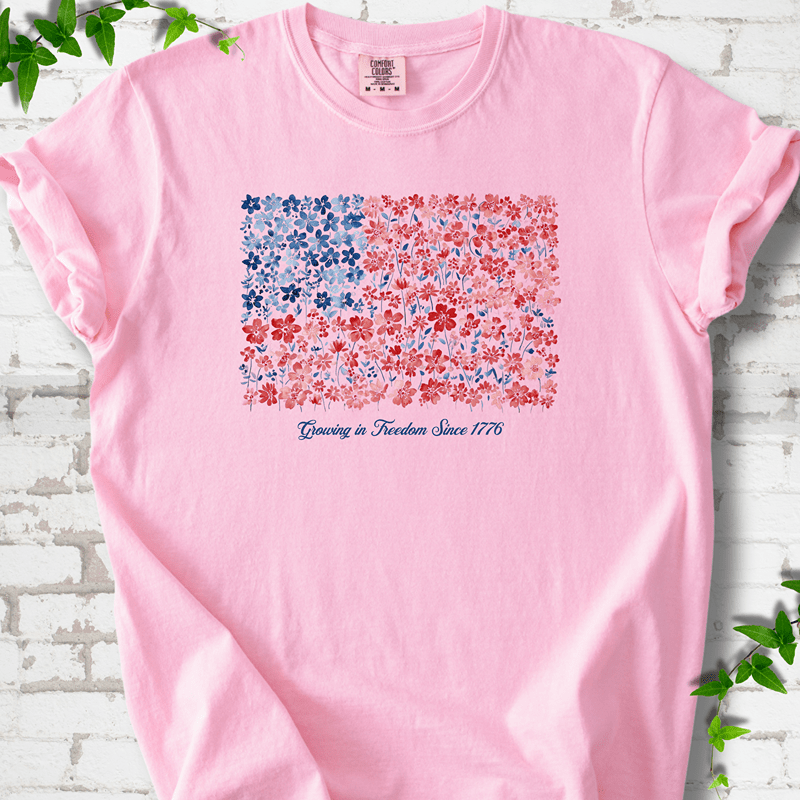American Flag Wildflower T-Shirt