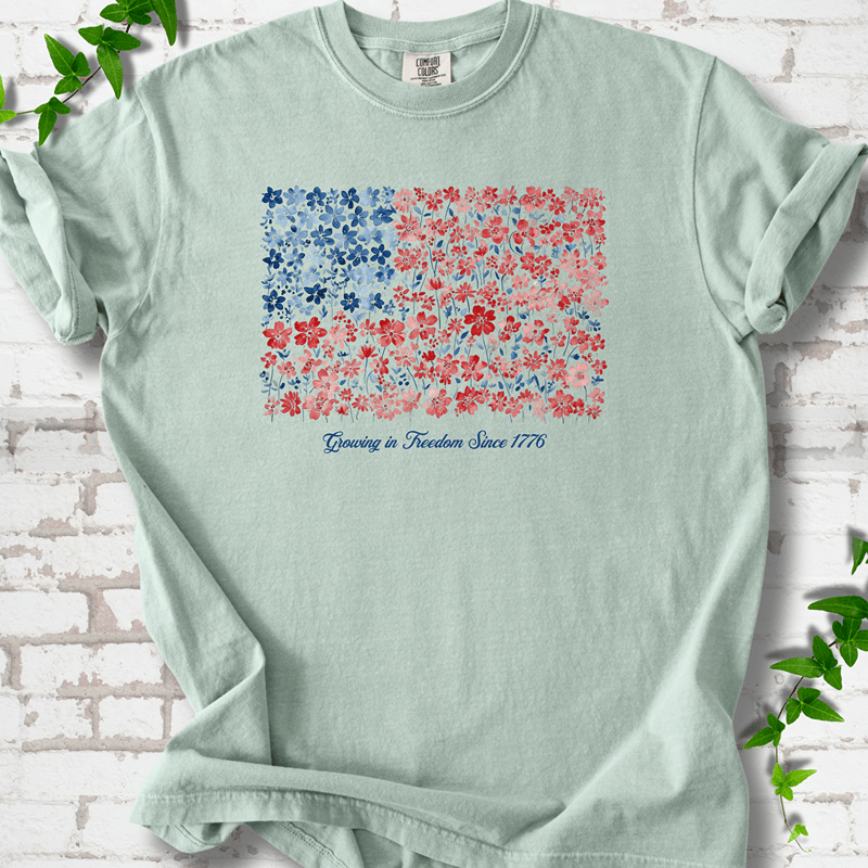 American Flag Wildflower T-Shirt
