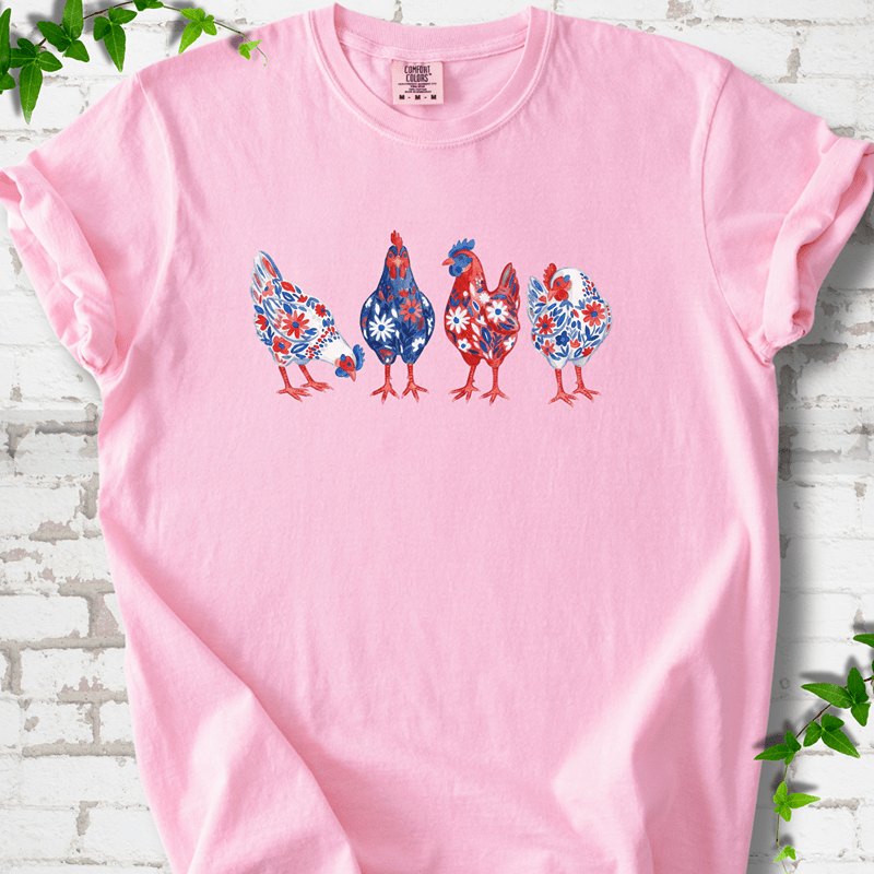 Patriotic Wildflower Chicks T-Shirt