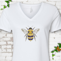 Wildflower Bee V-Neck T-Shirt