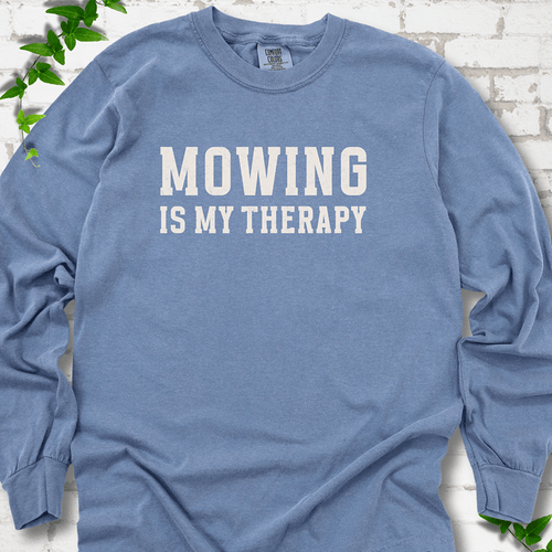 Mowing Is My Therapy LS T-Shirt