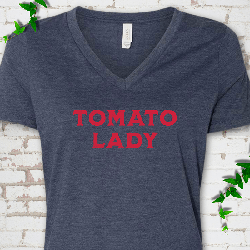 Tomato Lady V-Neck T-Shirt