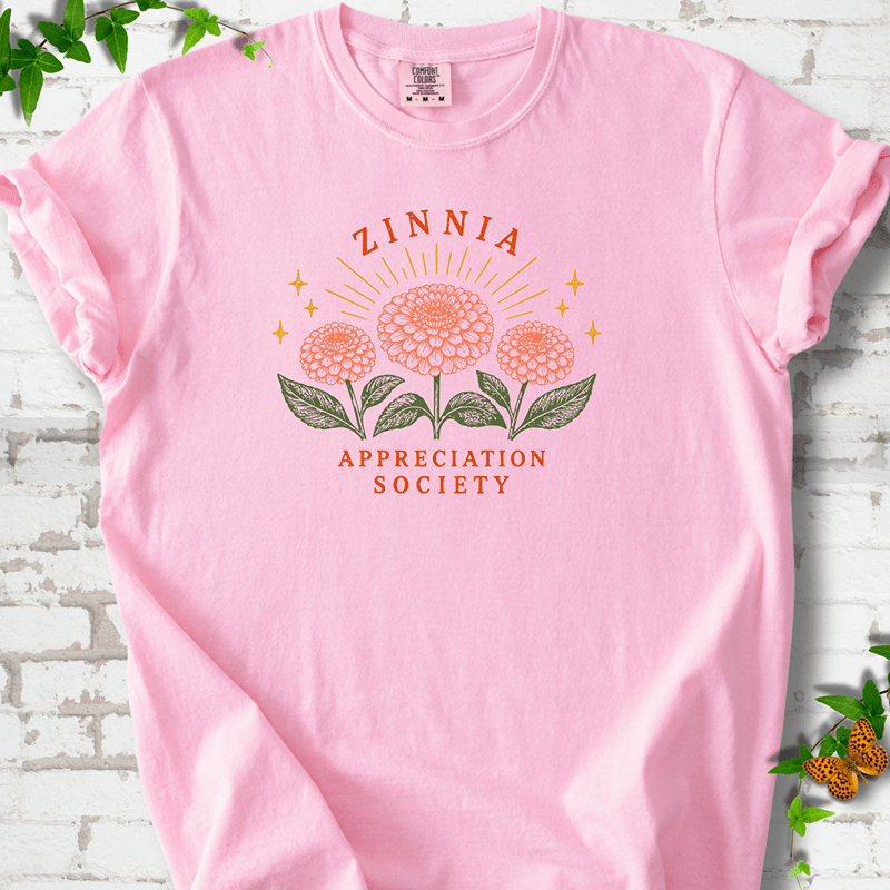Zinnia Appreciation Society T-Shirt