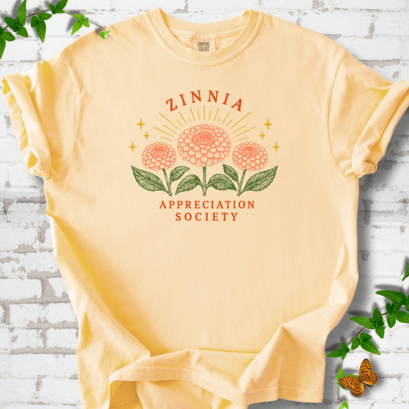 Zinnia Appreciation Society T-Shirt