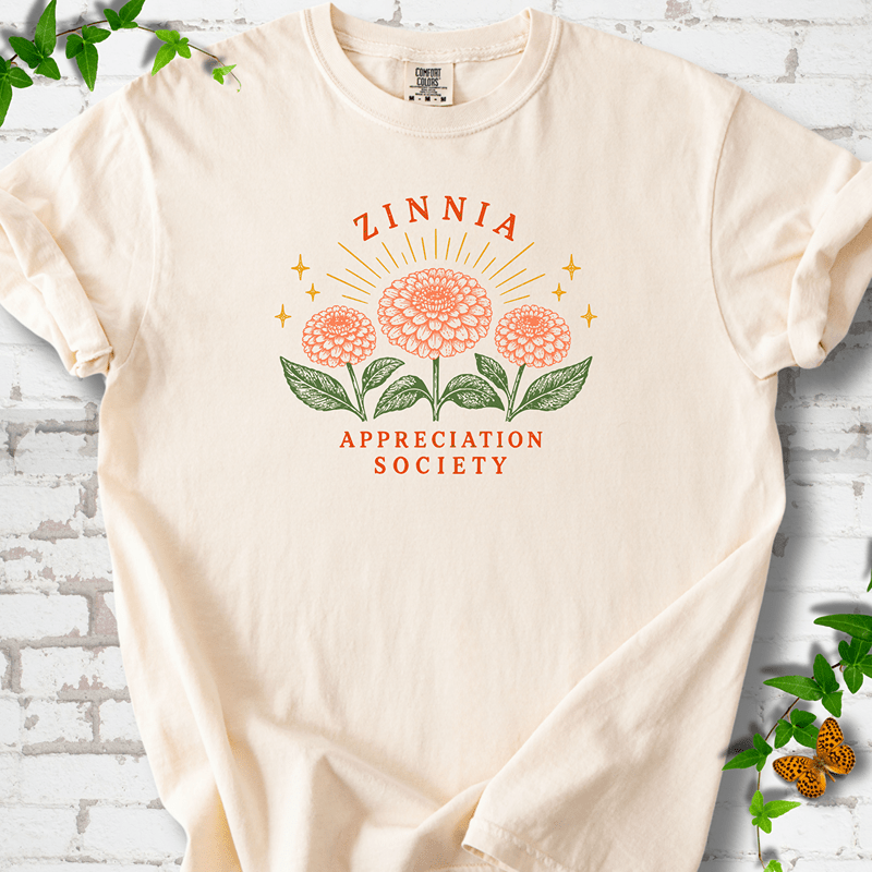 Zinnia Appreciation Society T-Shirt
