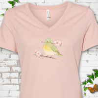 Cherry Blossom Buddy V-Neck T-Shirt
