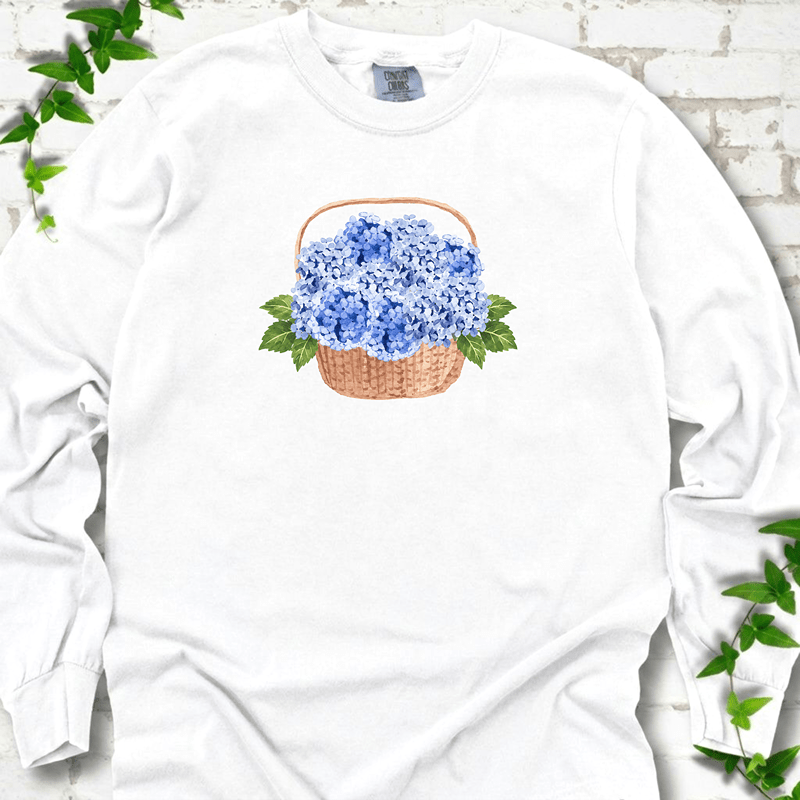 Hydrangea Basket LS T-Shirt