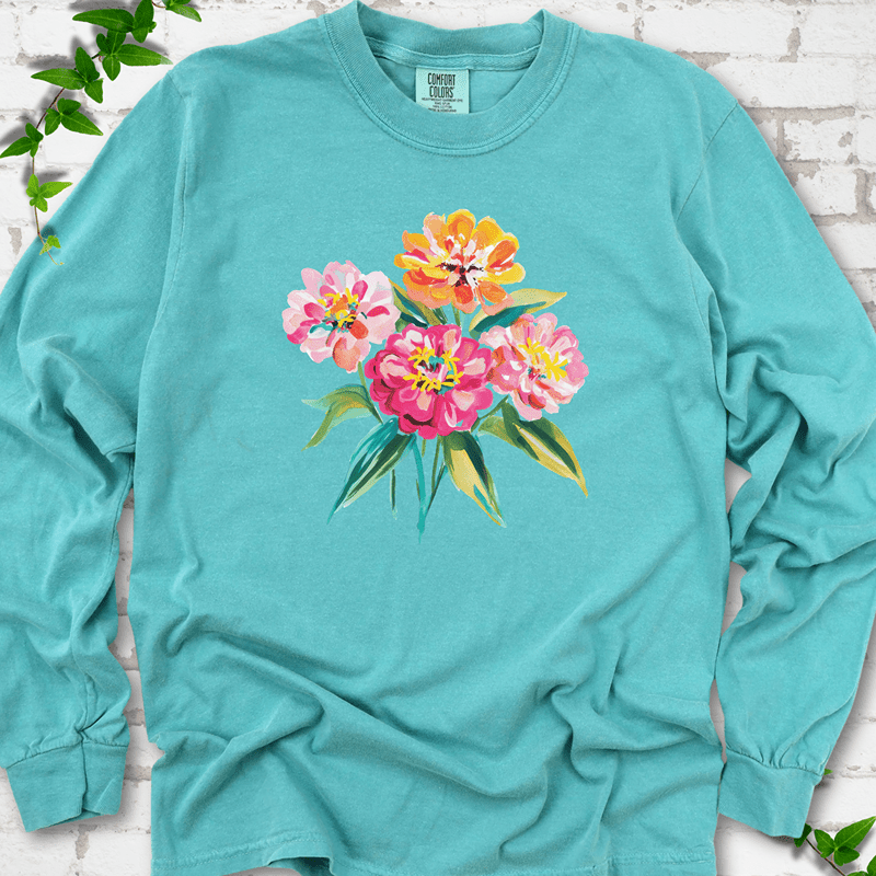 Cutting Garden Zinnias LS T-Shirt