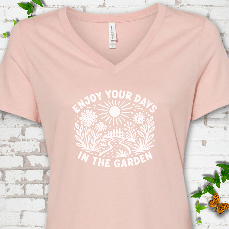 Gardening Days V-Neck T-Shirt