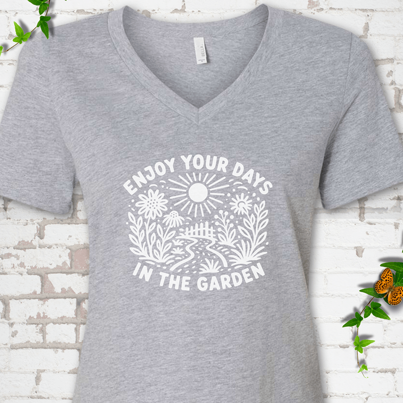 Gardening Days V-Neck T-Shirt