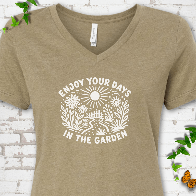 Gardening Days V-Neck T-Shirt