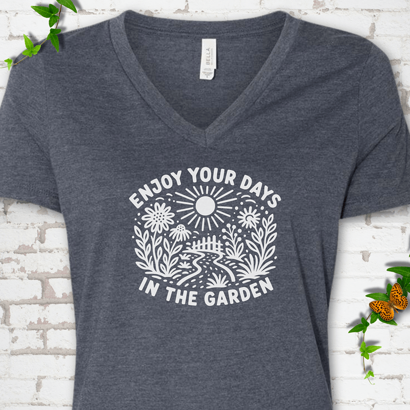 Gardening Days V-Neck T-Shirt