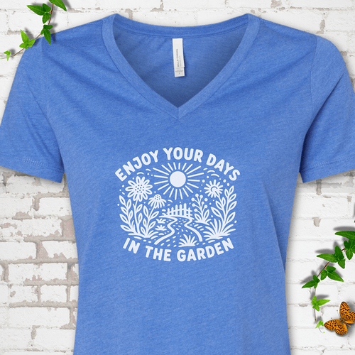 Gardening Days V-Neck T-Shirt