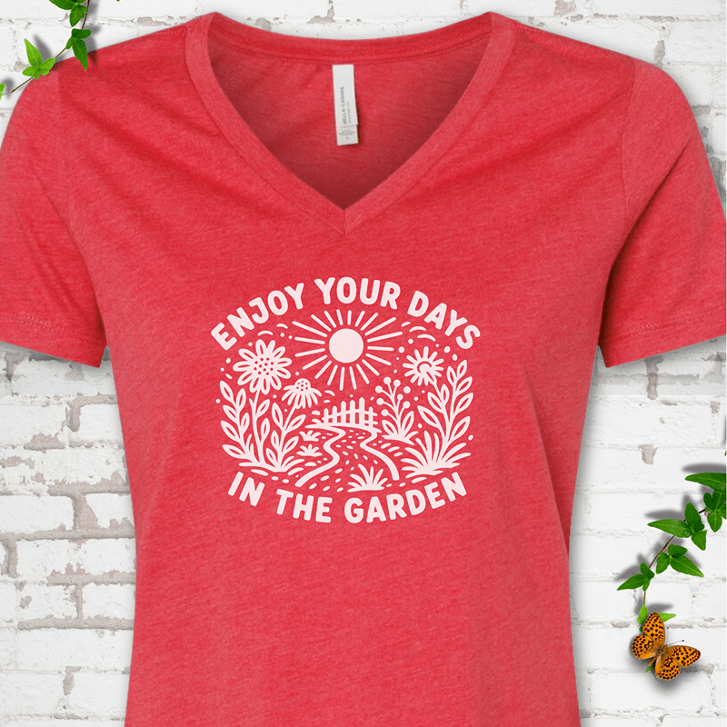 Gardening Days V-Neck T-Shirt